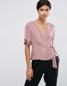 Блузка с запахом спереди ASOS - Фиолетовый