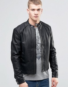 Байкерская куртка из искусственной кожи Jack &amp; Jones Originals - Черный