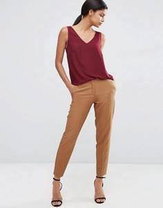 Фактурные брюки слим ASOS Premium - Бежевый