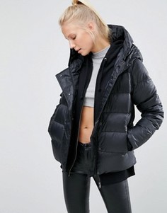 Дутая куртка с капюшоном Nike - Черный