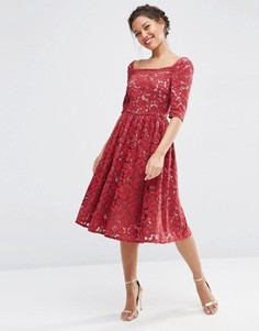 Кружевное платье для выпускного ASOS WEDDING - Красный