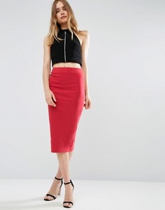 Длинная юбка-карандаш ASOS - Розовый
