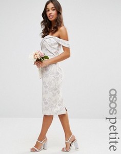 Жаккардовое платье‑футляр миди ASOS PETITE WEDDING - Мульти