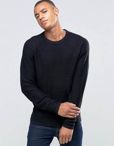 Вязаный джемпер в рубчик Jack &amp; Jones Core - Черный