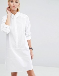 Хлопковое платье-рубашка ASOS - Белый