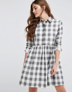 Свободное платье‑рубашка в клетку ASOS - Мульти