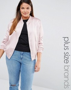 Атласная куртка‑пилот Missguided Plus - Фиолетовый