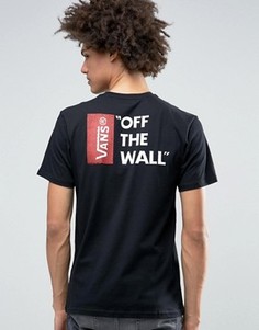 Черная футболка Vans Off The Wall V5Y0BLK - Черный