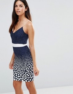 Платье-футляр в горошек TFNC - Черный