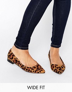 Остроносые балетки для широкой стопы ASOS LACEY - Мульти