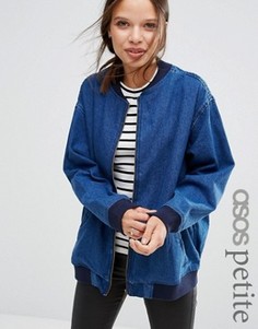 Джинсовая куртка‑пилот в стиле oversize ASOS PETITE - Синий