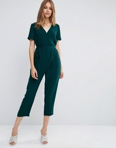 Комбинезон с запахом и завязкой ASOS - Зеленый