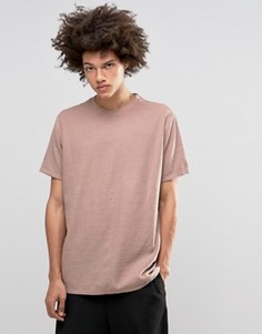 Розовая меланжевая футболка ASOS - Розовый