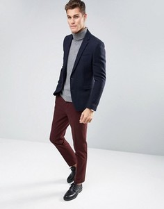 Темно-бордовые хлопковые брюки суперузкого кроя ASOS - Фиолетовый