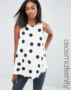 Свободный топ в горошек для беременных ASOS Maternity - Мульти