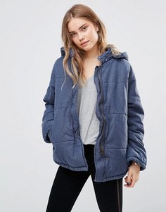 Стеганая джинсовая куртка Free People - Синий