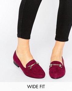 Лоферы для широкой стопы ASOS MINERAL - Красный
