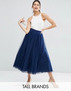 Юбка из тюля для выпускного ASOS TALL - Темно-синий