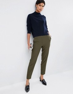 Фактурные брюки слим ASOS Premium - Зеленый