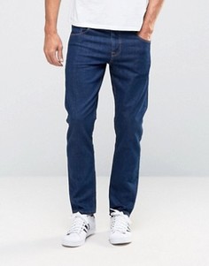 Темно-синие укороченные джинсы слим плотностью 12,5 унции ASOS - Синий