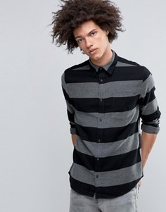 Черная фланелевая рубашка в широкую полоску Cheap Monday Bolt - Черный