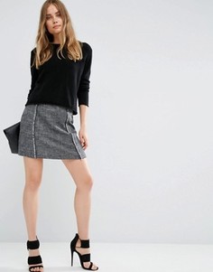 Фактурная юбка с бахромой ASOS - Черный