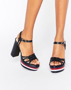 Сандалии на каблуке и платформе Tommy Hilfiger Gigi Hadid - Черный