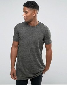 Удлиненная трикотажная футболка цвета хаки ASOS - Зеленый