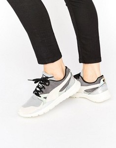 Кроссовки пастельных оттенков с голографической отделкой Puma Duplex - Бежевый