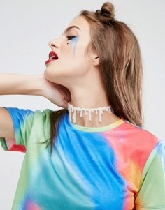 Светящийся в темноте фестивальный чокер ASOS - Мульти