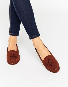 Замшевые лоферы с кисточками ASOS MARINE - Коричневый