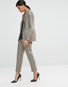 Узкие брюки с высокой талией и оттенком металлик ASOS - Золотой