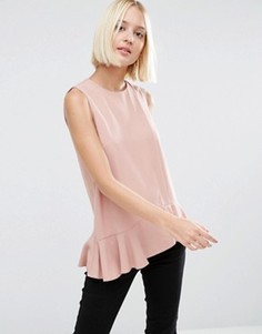 Топ без рукавов с асимметричным низом ASOS - Розовый