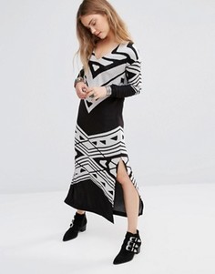 Платье макси с принтом Free People Swit - Черный