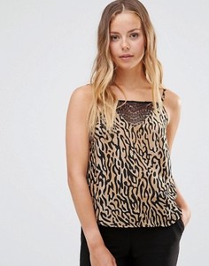 Топ на бретельках со звериным принтом Vero Moda - Мульти