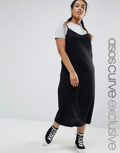 Платье-комбинация миди ASOS CURVE - Черный