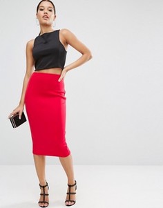 Юбка-карандаш с завышенной талией ASOS - Красный
