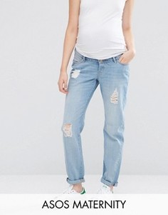 Джинсы бойфренда для беременных ASOS Maternity Brady - Синий