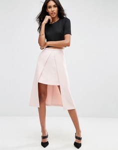 Двухслойная юбка для выпускного ASOS - Розовый