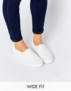 Кроссовки-слипоны для широкой стопы ASOS DULCIE - Белый