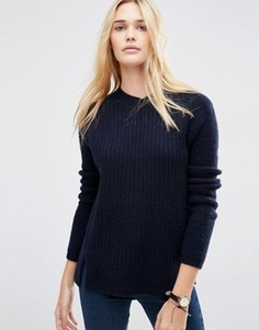 Джемпер с добавлением шерсти ASOS - Темно-синий