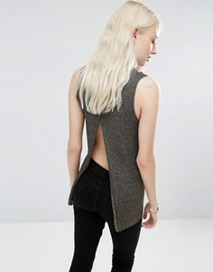 Трикотажный топ с открытой спиной Brave Soul - Черный