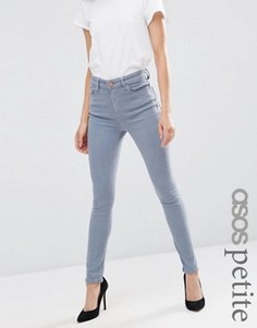 Серые джинсы скинни с завышенной талией ASOS PETITE Ridley - Серый