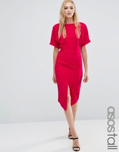 Платье с разрезом спереди ASOS TALL - Розовый