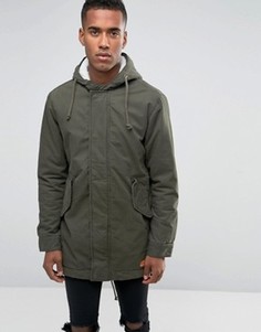 Парка с капюшоном на подкладке борг Jack &amp; Jones - Зеленый