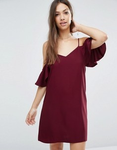 Платье с открытыми плечами ASOS - Красный
