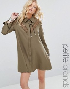 Платье с кружевными вставками Glamorous Petite - Зеленый