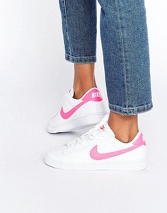 Бело-розовые классические кроссовки Nike Court Royale - Белый