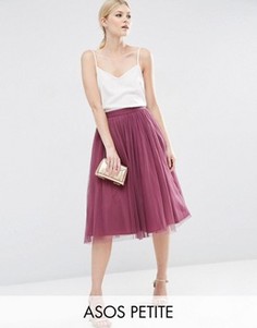 Многослойная юбка из тюли для выпускного ASOS PETITE - Розовый