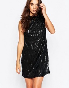 Цельнокройное платье с отделкой пайетками Motel Radella - Черный